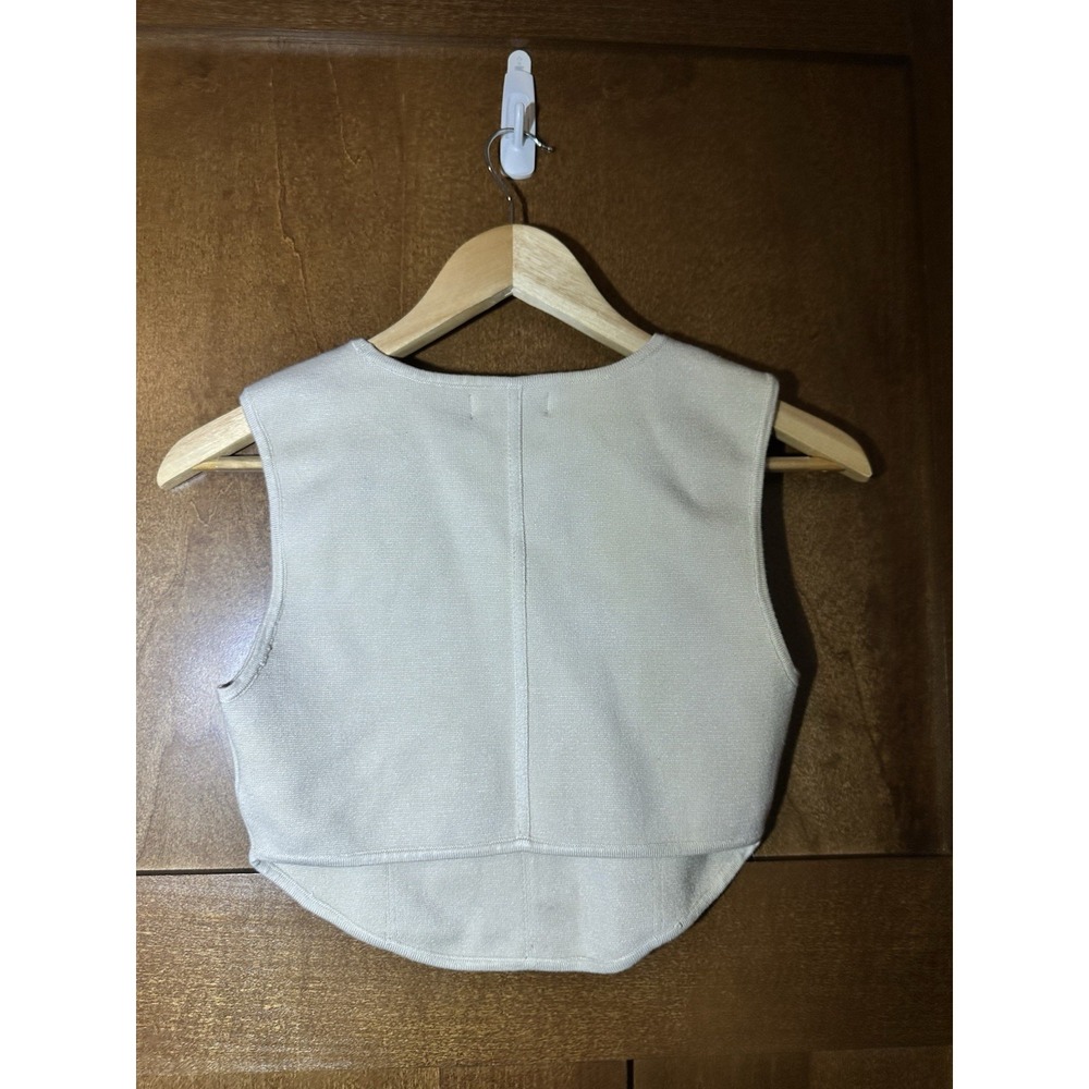 House of Harlow 1960 Womens S Beige Knit Corset Vest Crop Top NWT Revolve